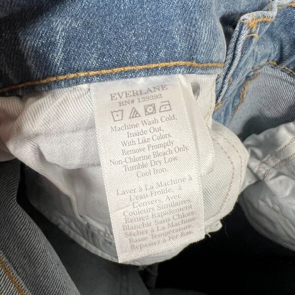 Everlane Original Cheeky Jeans Size 27 Straight Leg High Rise Light Wash Blue - Picture 10 of 10